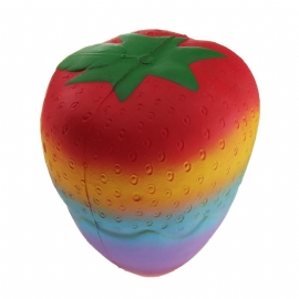 Kawaii Huge Strawberry Squishy Søt Myk Giant Solw Rising Leke Med Innpakning