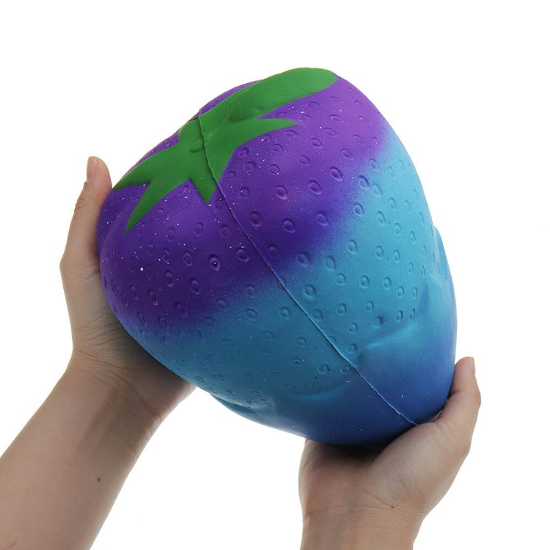 Kawaii Huge Strawberry Squishy Søt Myk Giant Solw Rising Leke Med Innpakning