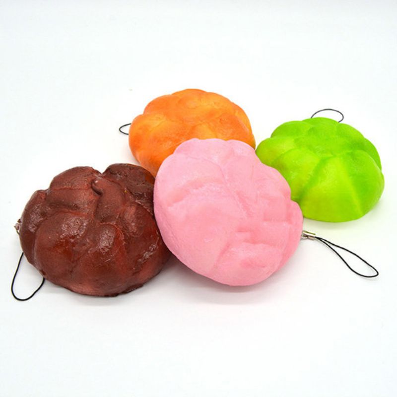 Kawaii Squishy Puff 9 cm Tilfeldig Farge Telefonveske Strap Pendent Decor