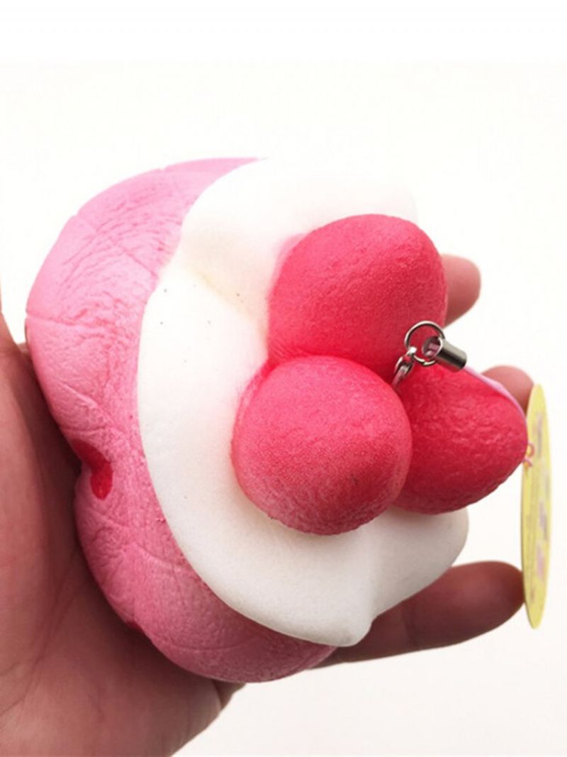 Kawaii Squishy Strawberry Puff Slow Rising Telefonveske Strap Pendent Collection Gaveleke