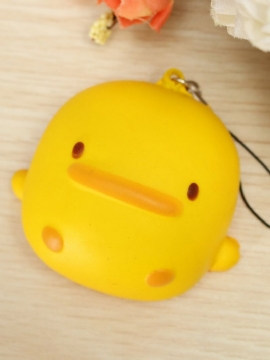 Kawaii Squishy Yellow Duck Myk Søt Telefonveske Strap Leketøy Gave