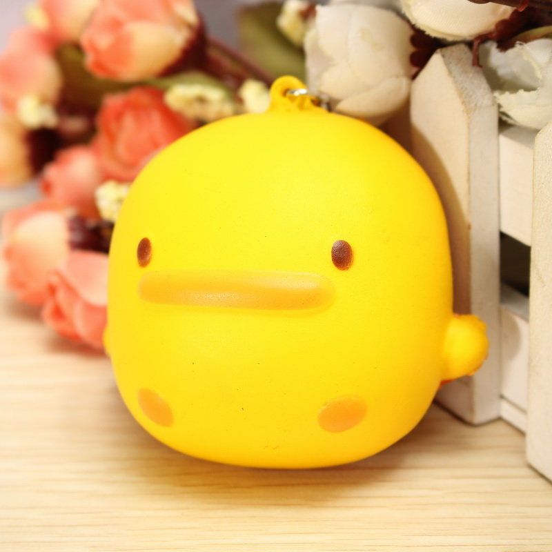 Kawaii Squishy Yellow Duck Myk Søt Telefonveske Strap Leketøy Gave