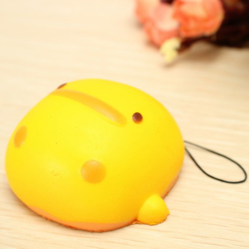 Kawaii Squishy Yellow Duck Myk Søt Telefonveske Strap Leketøy Gave