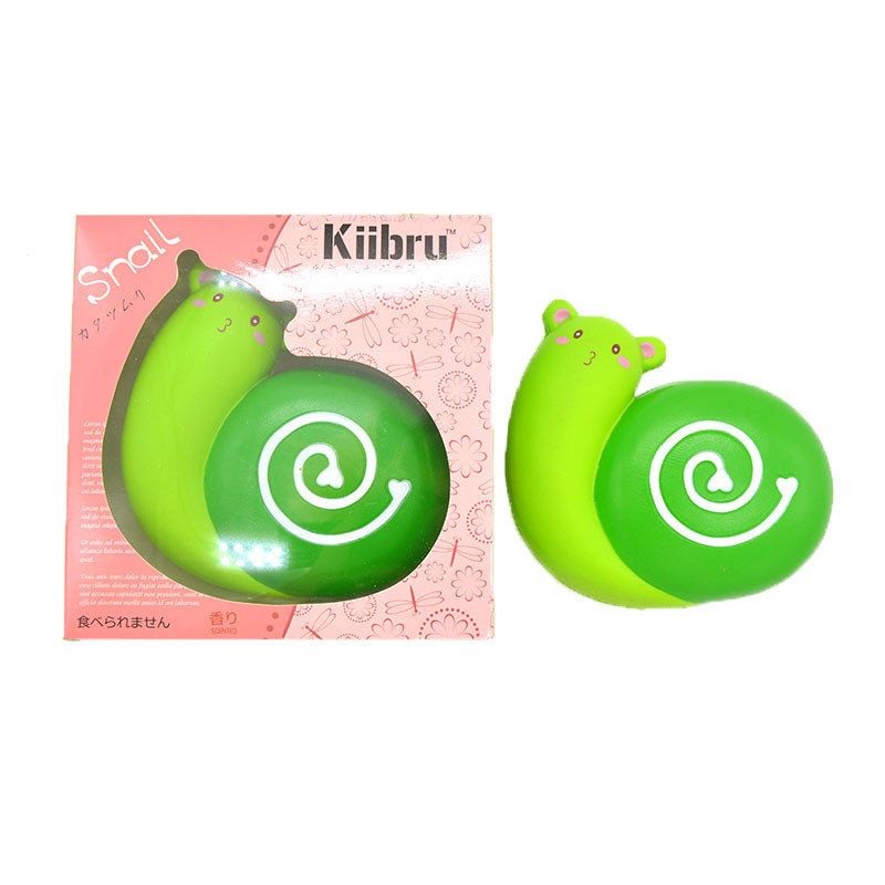 Kiibru Squishy Snail Jumbo 12 cm Sakte Stigende Duftende Originalemballasjesamling Gavedekorleketøy