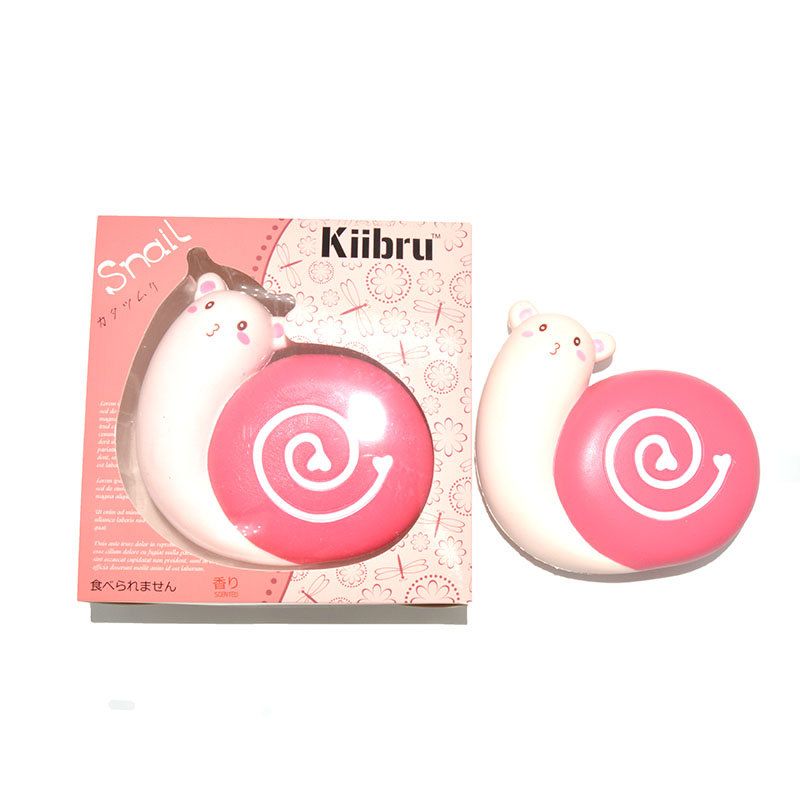 Kiibru Squishy Snail Jumbo 12 cm Sakte Stigende Duftende Originalemballasjesamling Gavedekorleketøy