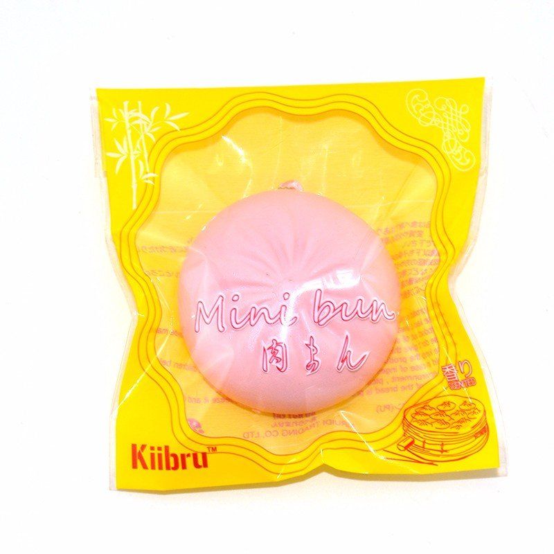 Kiibru Squishy Toy Bun Rosa Gul Kjede Telefonveske Stropp Gavedekor