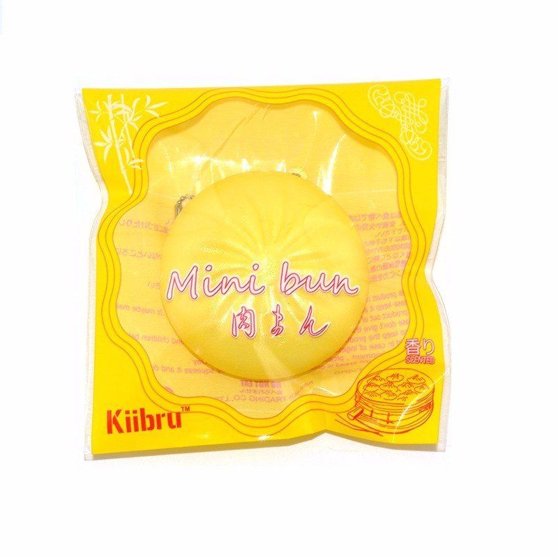 Kiibru Squishy Toy Bun Rosa Gul Kjede Telefonveske Stropp Gavedekor