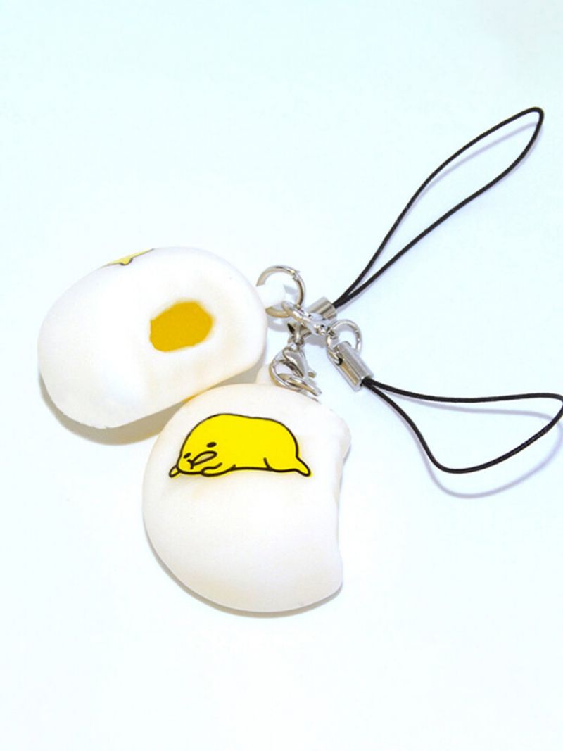 Klem Lazy Egg Yolk Stress Reliever Telefonveske Strap Pendent 4cm