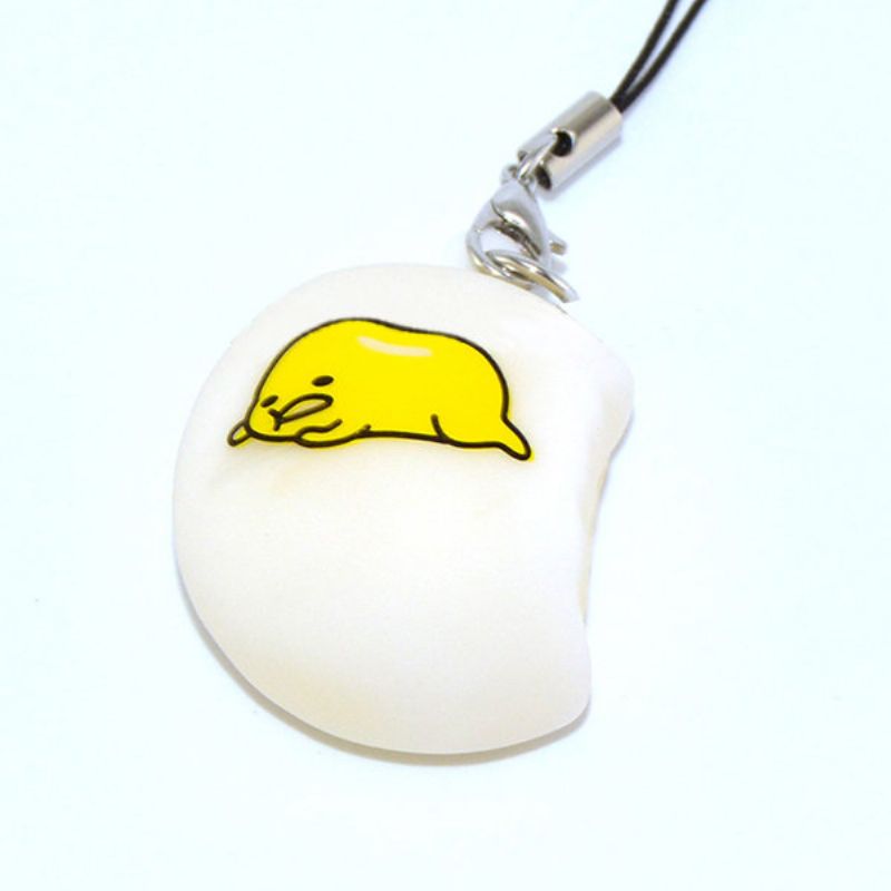 Klem Lazy Egg Yolk Stress Reliever Telefonveske Strap Pendent 4cm