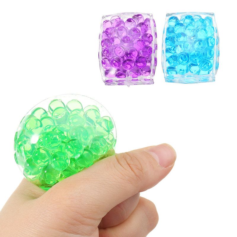 Multicolor Tofu Mesh Squishy Stress Reliever Ball Morsom Gave