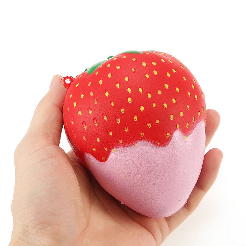 Nydelig Strawberry Squishy Myk Sakte Stigende Med Emballasje Collection Gift Decor