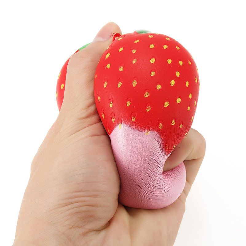 Nydelig Strawberry Squishy Myk Sakte Stigende Med Emballasje Collection Gift Decor