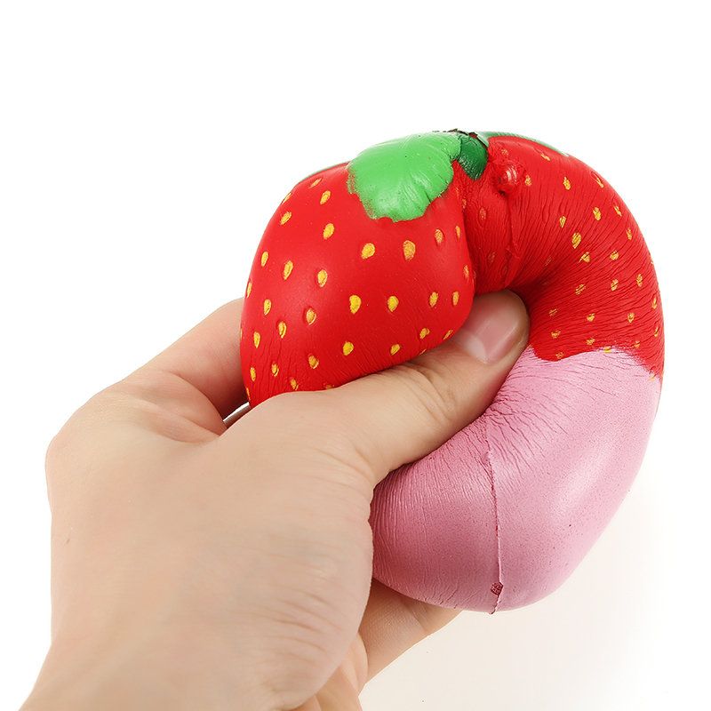 Nydelig Strawberry Squishy Myk Sakte Stigende Med Emballasje Collection Gift Decor