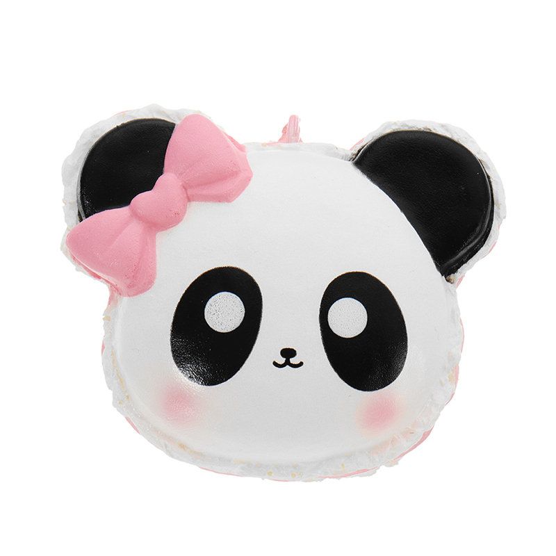 Panda Face Head Squishy Slow Rising Med Emballasje Collection Gave Myk Leketøy