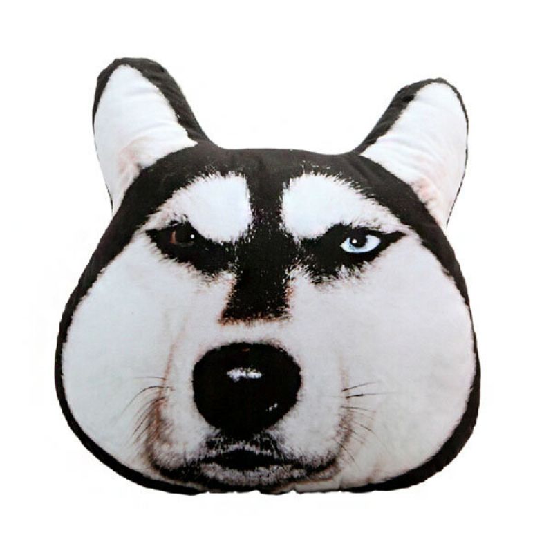 Plysj 3d-trykt Samoyed Husky Doge Putepute Alaska Hundepute