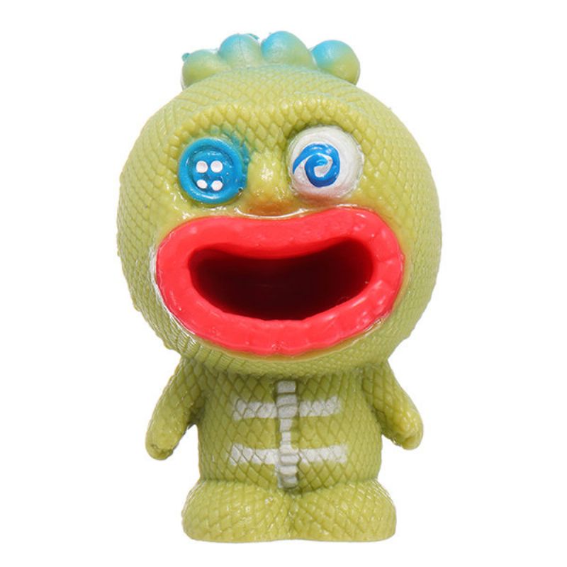 Pop Out Alien Squishy Stress Reliever Morsom Gave Vent Leker Big Mouth Slime