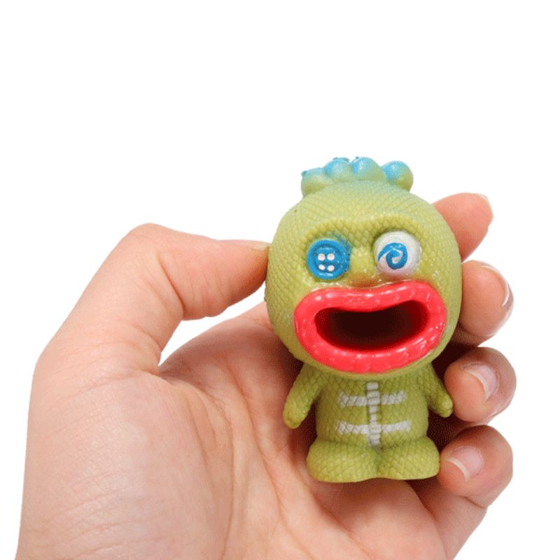 Pop Out Alien Squishy Stress Reliever Morsom Gave Vent Leker Big Mouth Slime