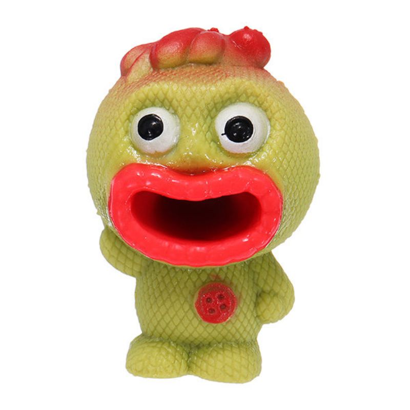 Pop Out Alien Squishy Stress Reliever Morsom Gave Vent Leker Big Mouth Slime