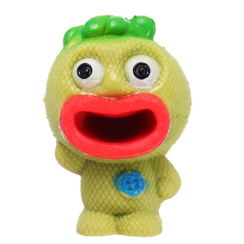 Pop Out Alien Squishy Stress Reliever Morsom Gave Vent Leker Big Mouth Slime