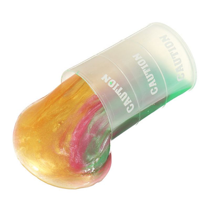 Rainbow Colors Transparent Slime Leker Stress Reliever Clay