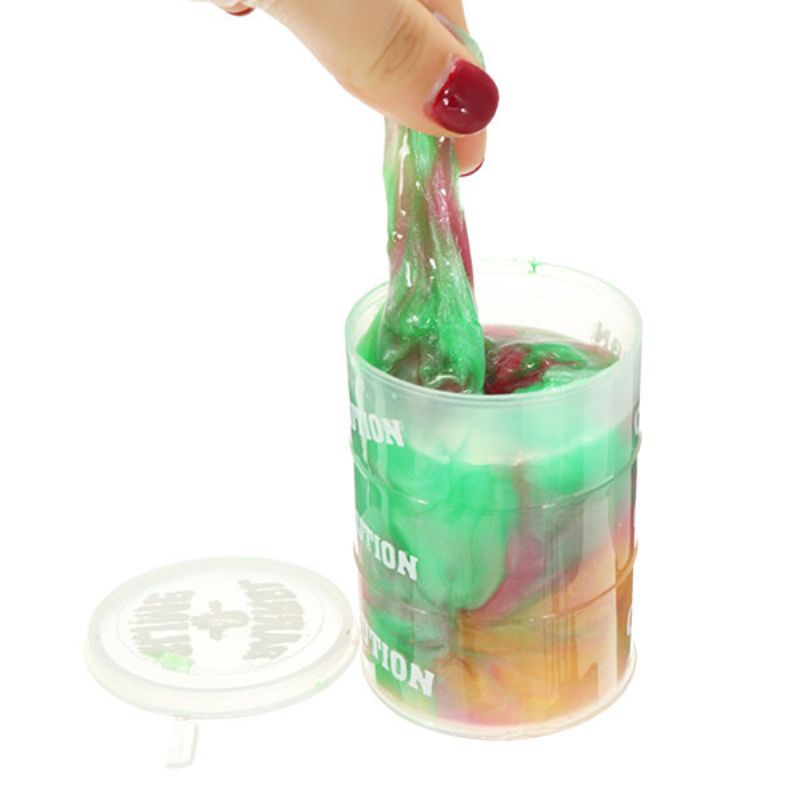 Rainbow Colors Transparent Slime Leker Stress Reliever Clay