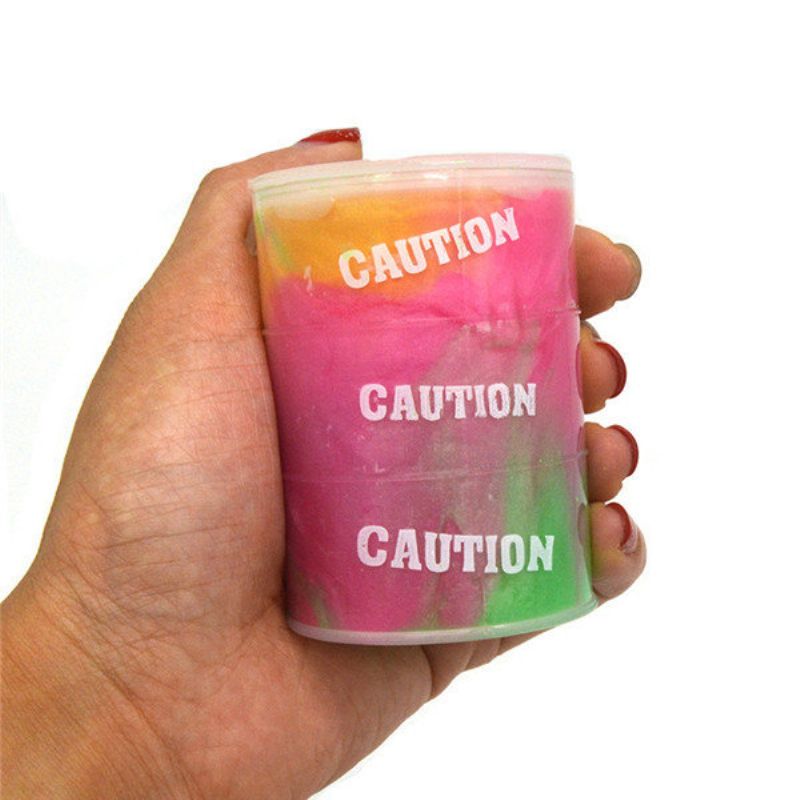 Rainbow Colors Transparent Slime Leker Stress Reliever Clay