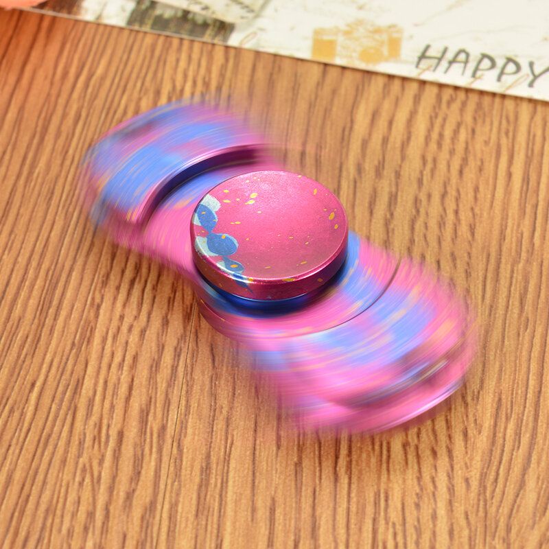 Retro Camouflage Dazzle Fidget Hand Spinner Adhd Austim Fingertupper Fingre Gyro Reduser Stress