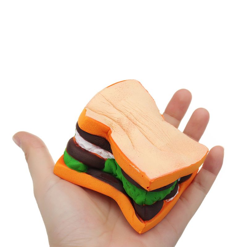 Sandwich Squishy Slow Rising Cartoon Jelly Cake Gavesamling Myk Leketøy