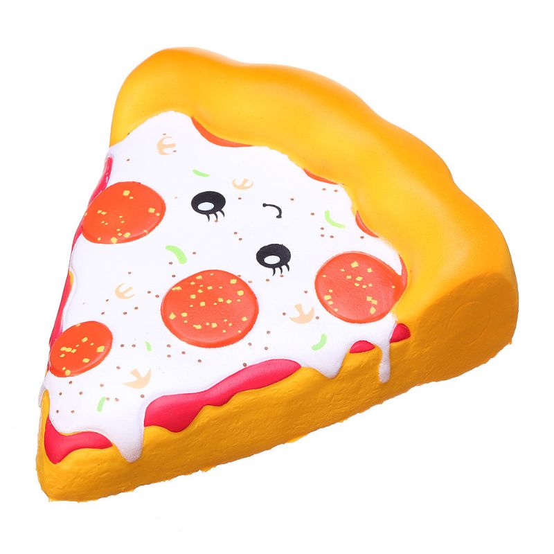 Smiley Face Pizza Squishy Myk Leketøy Med Original Emballasje