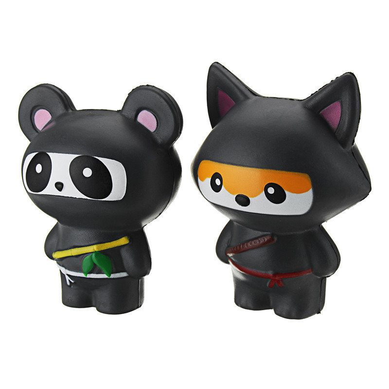 Søt Jumbo Squishy Ninja Cat Fox Panda Duftende Super Sakte Stigende Barnelekegave