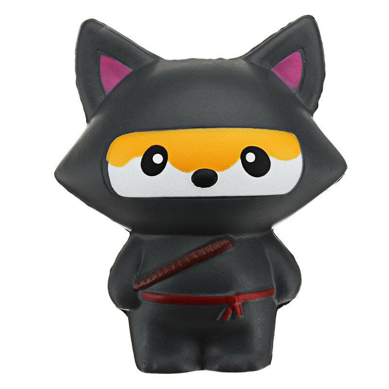 Søt Jumbo Squishy Ninja Cat Fox Panda Duftende Super Sakte Stigende Barnelekegave