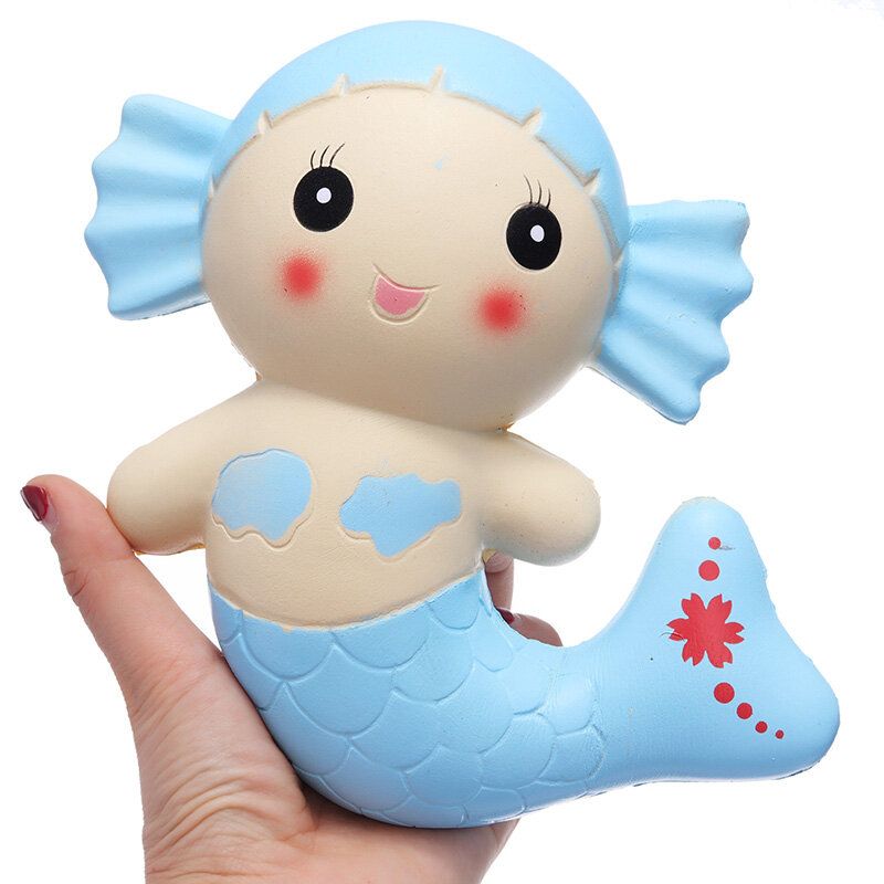 Søt Squishy Mermaid Leker Duftende Brødkake Super 19 cm Myk Sakte Stigende Original Emballasje