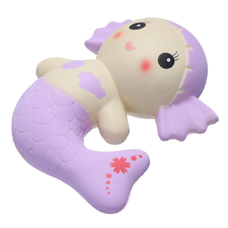 Søt Squishy Mermaid Leker Duftende Brødkake Super 19 cm Myk Sakte Stigende Original Emballasje