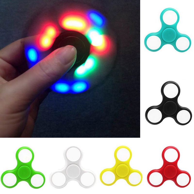 Sparkle Led Hand Spinner Flash Finger Edc Relief Stress Fidget Desk Toy