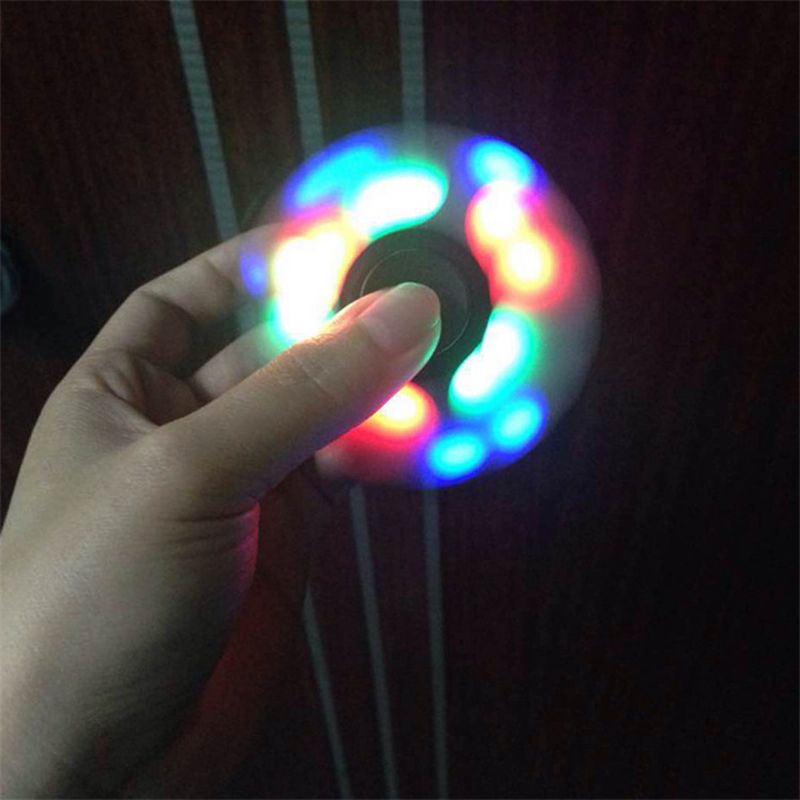 Sparkle Led Hand Spinner Flash Finger Edc Relief Stress Fidget Desk Toy