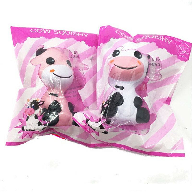 Squishy Baby Cow Jumbo 14 cm Sakte Stigende Med Emballasje Dyresamling Gavedekor Leketøy