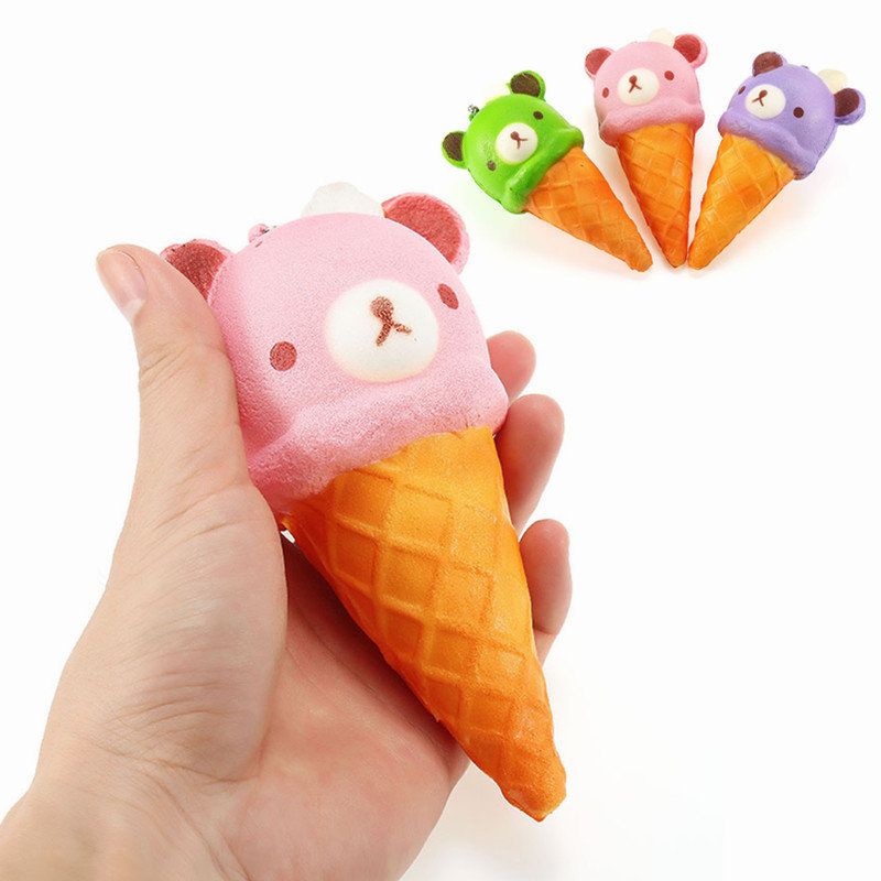 Squishy Ice Cream Bear Soft Slow Rising Collection Gavedekor Squish Squeeze Toy