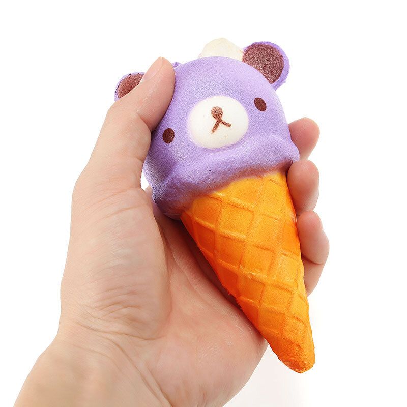 Squishy Ice Cream Bear Soft Slow Rising Collection Gavedekor Squish Squeeze Toy