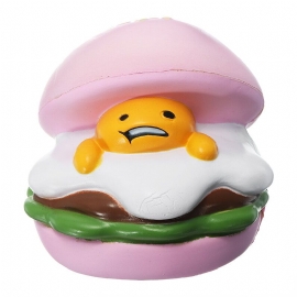 Squishy Lazy Egg Burger Slow Rising Søte Dyr Tegneserie Collection Gift Deocor Toy