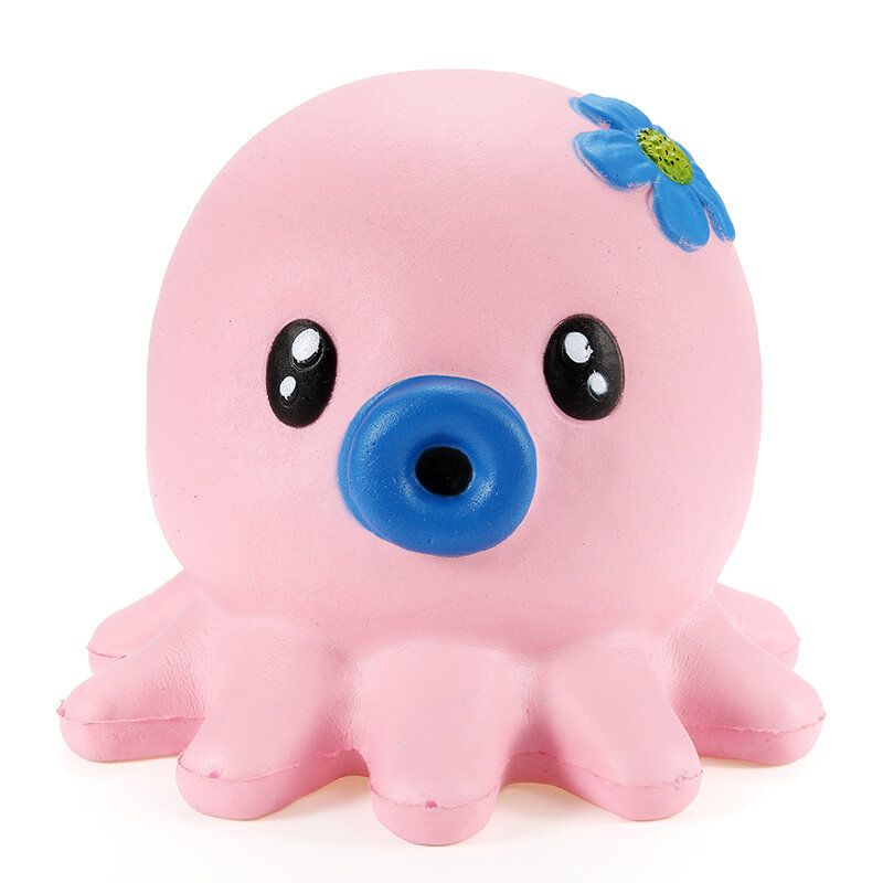 Squishy Octopus Jumbo 14 cm Slow Rising Collection Gavedekor Mykklemmeleke