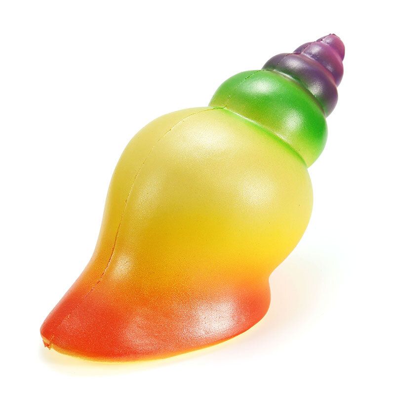 Squishy Rainbow Conch 14 cm Sakte Stigende Med Emballasjesamling Gavedekor Mykklemmeleke