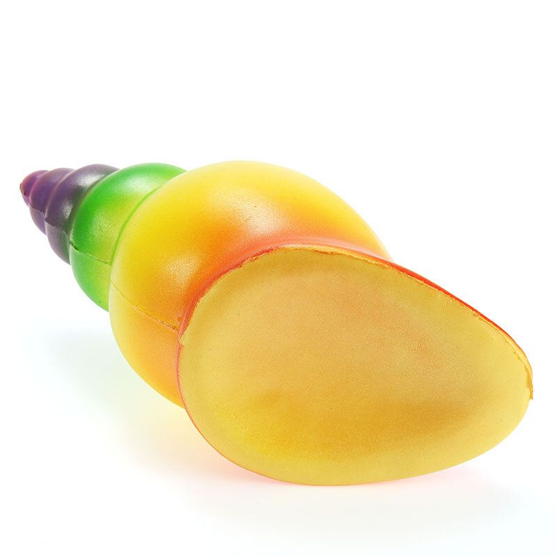 Squishy Rainbow Conch 14 cm Sakte Stigende Med Emballasjesamling Gavedekor Mykklemmeleke