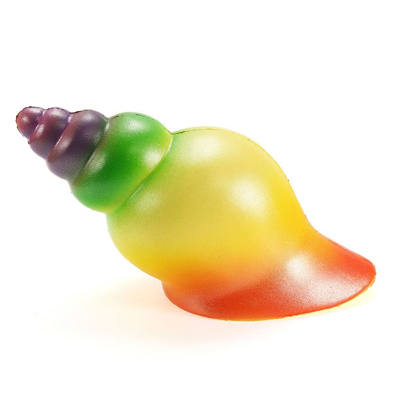 Squishy Rainbow Conch 14 cm Sakte Stigende Med Emballasjesamling Gavedekor Mykklemmeleke