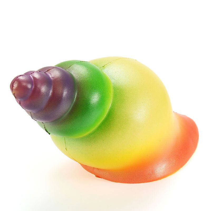 Squishy Rainbow Conch 14 cm Sakte Stigende Med Emballasjesamling Gavedekor Mykklemmeleke