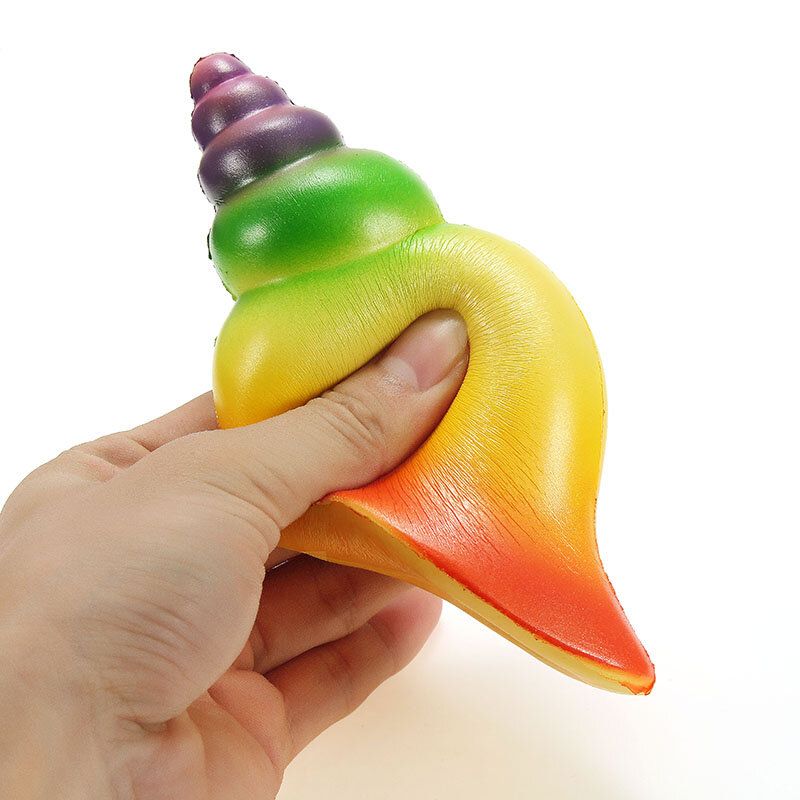 Squishy Rainbow Conch 14 cm Sakte Stigende Med Emballasjesamling Gavedekor Mykklemmeleke