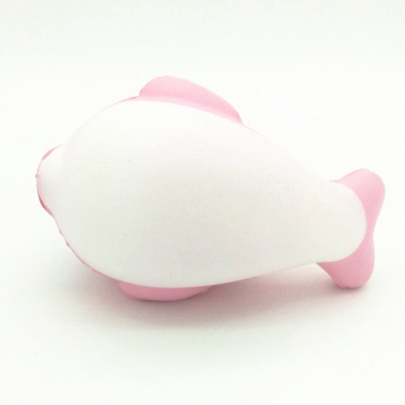 Squishy Slow Rising Kawaii Whale Soft Squeeze Cute Dolphin Mobiltelefonstropp Brødkake Stretchy Toy