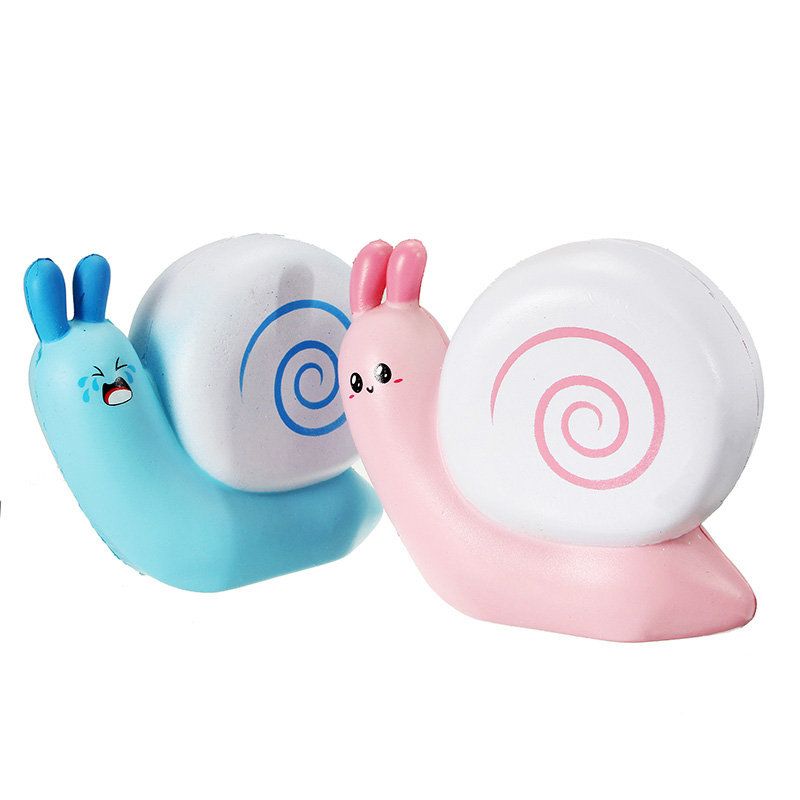 Squishy Snail Rosa Blå Jumo 12 cm Sakte Stigende Med Emballasjesamling Gavedekor Leketøy