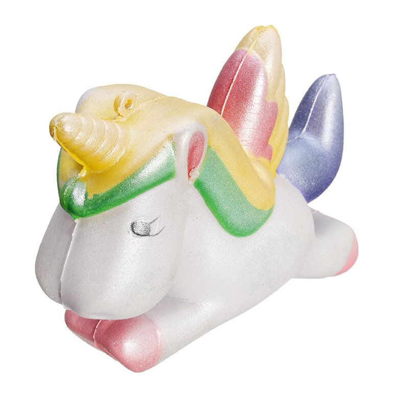 Squishy Unicorn Horse 13 cm Flerfarget Myk Sakte Stigende Søt Kawaii Collection Gavedekor Leketøy