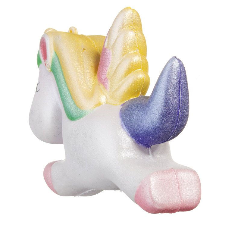 Squishy Unicorn Horse 13 cm Flerfarget Myk Sakte Stigende Søt Kawaii Collection Gavedekor Leketøy