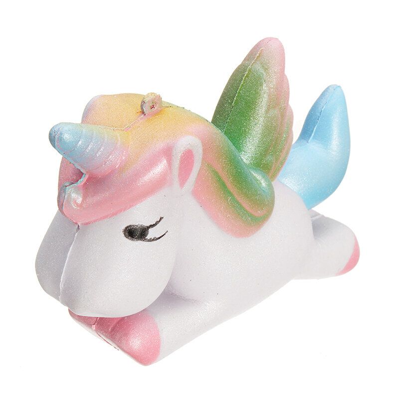 Squishy Unicorn Horse 13 cm Flerfarget Myk Sakte Stigende Søt Kawaii Collection Gavedekor Leketøy